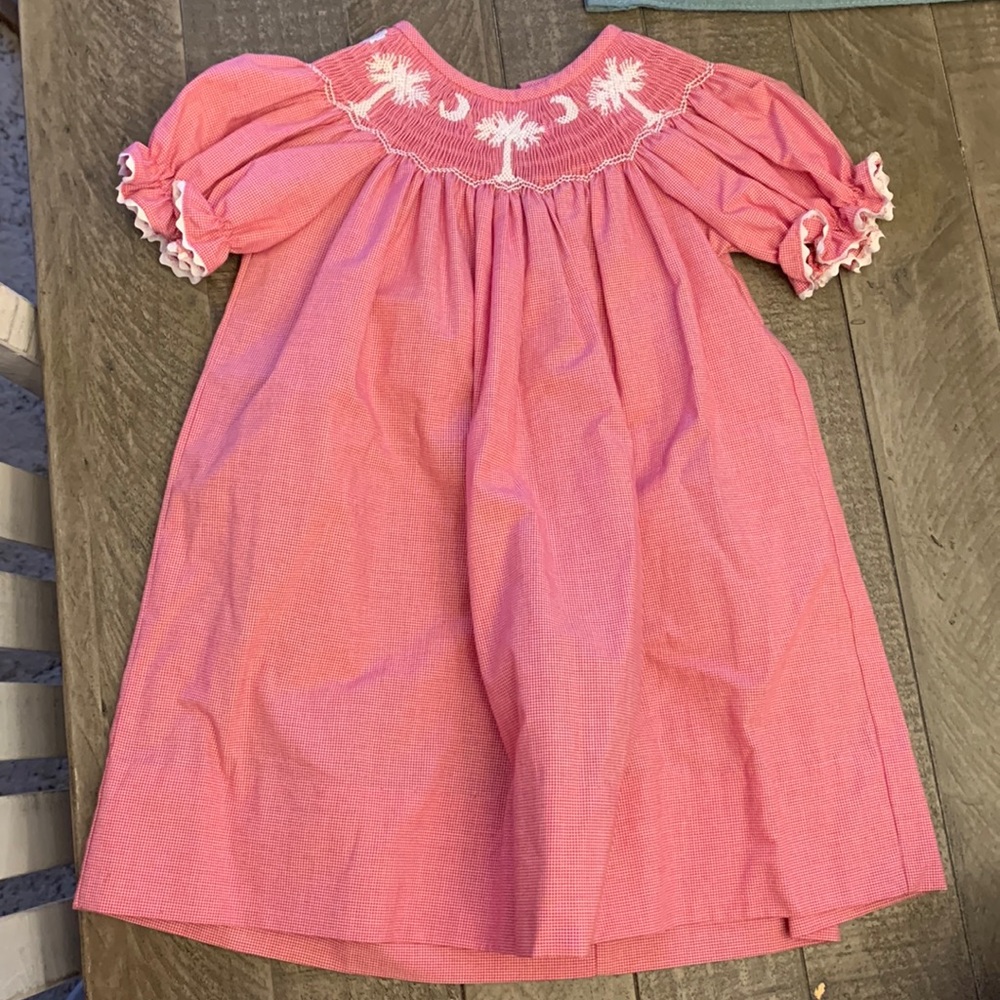 Toddler Pink Hand Smocked Dress